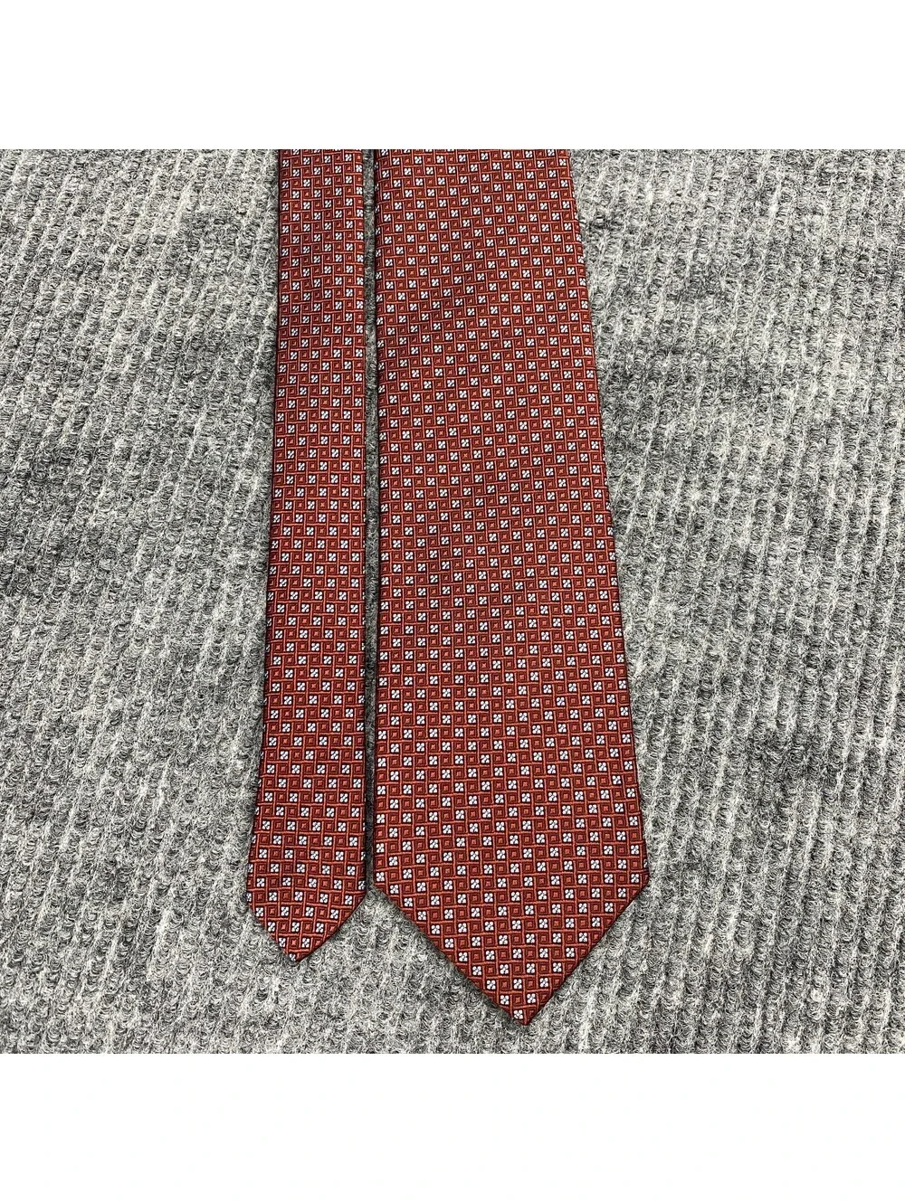Brooks Brothers Makers Mens Necktie Floral Geometric AOP Pure Silk Tie Italy USA